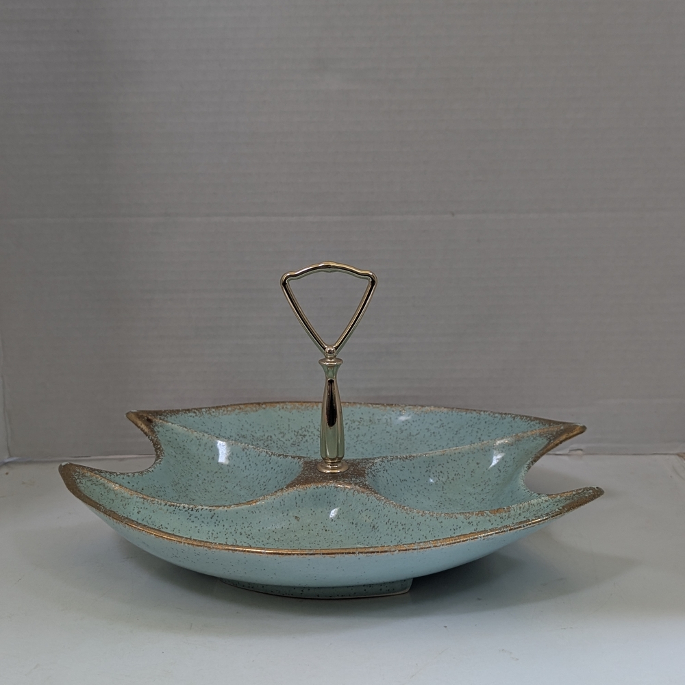 Vtg Elegant Ceramic Serving Tray CALIFORNIA ORIGINAL #617 MCM Atomic TIDBIT